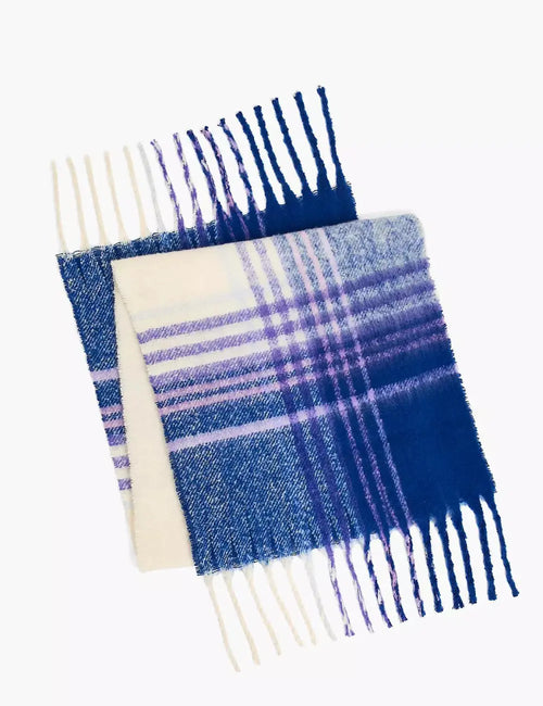 Purple & Blue Plaid Scarf