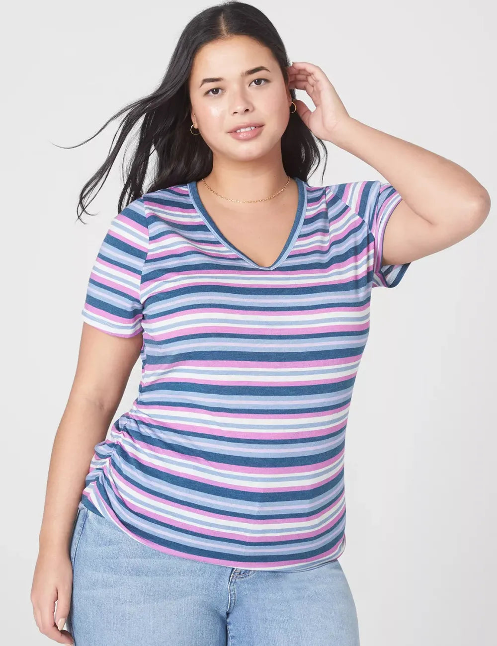 Modern Jersey Side-Ruched Tee