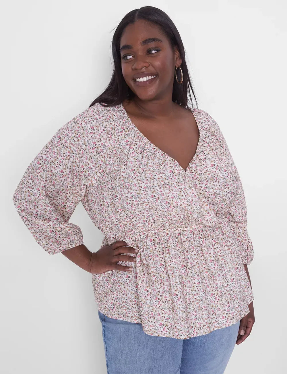 Classic Convertible Surplice-Neck Top