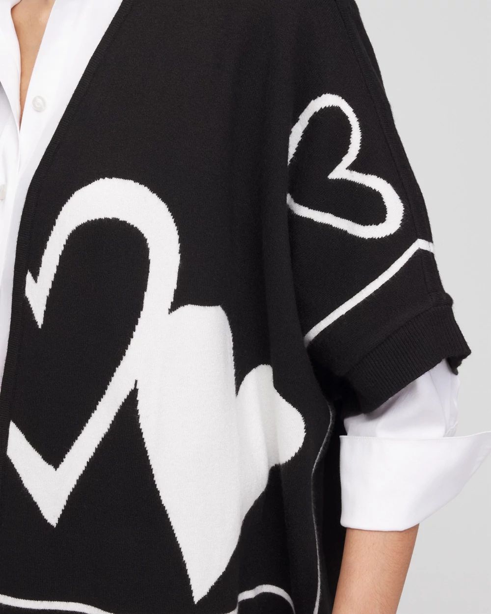 Cashmere-Blend Valentine's Day Ruana