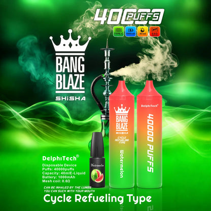 Bang Blaze 40k 40000 Puffs 2% 5% Nicotine Riginal Refillable Oil Vape