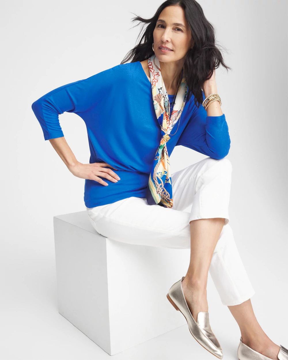 Touch of CoolTM Banded-Hem Top