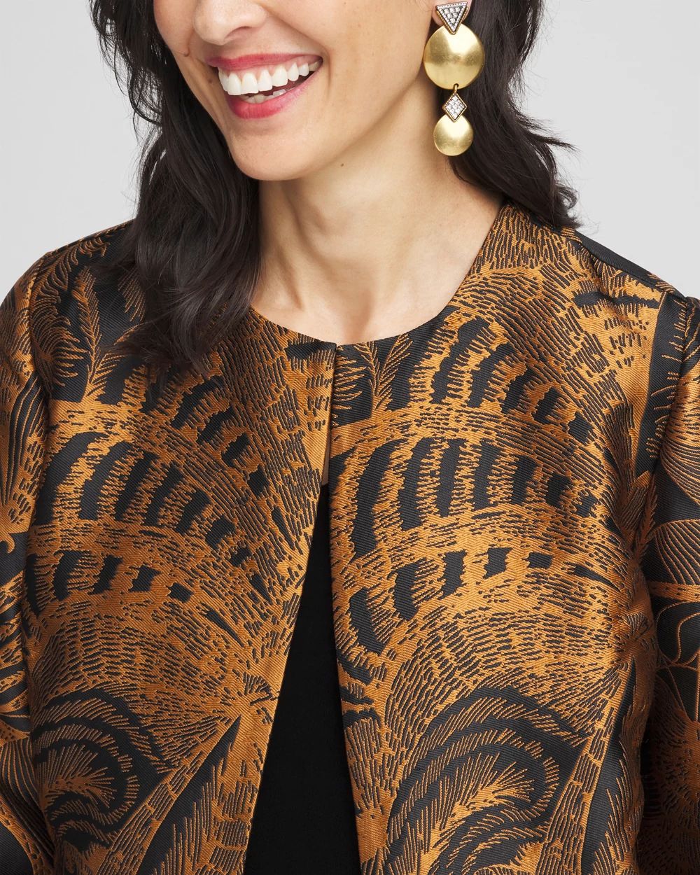 TravelersTM Collection Floral Jacquard Jacket