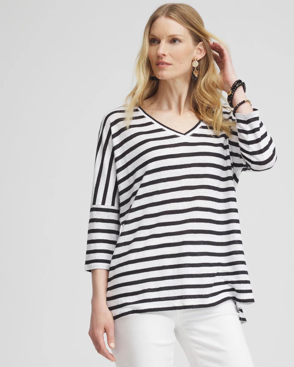 Linen Drop Shoulder Tunic