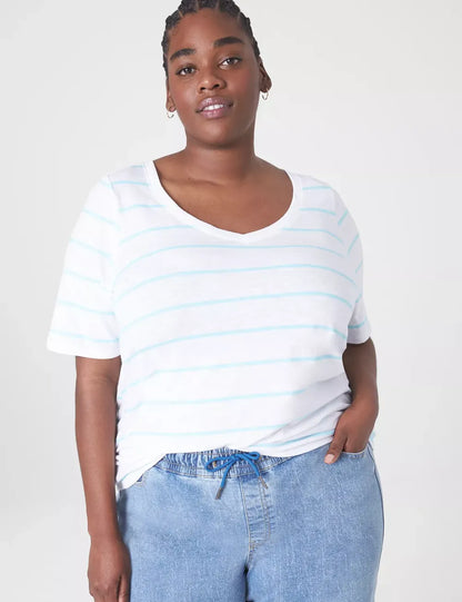 Modern Perfect Sleeve V-Neck Tee