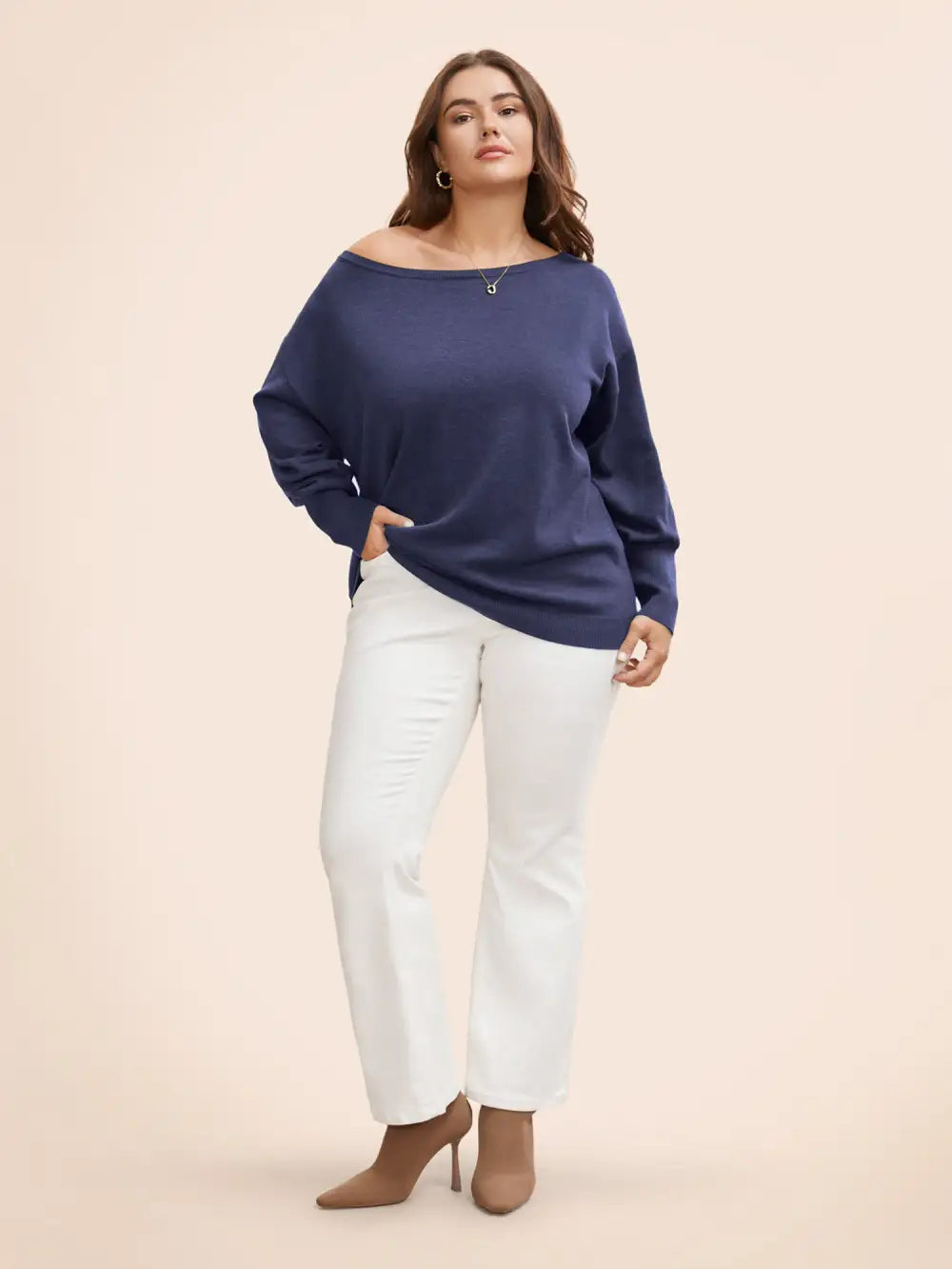 Supersoft Essentials Boat Neck Drop Shoulder Pullover