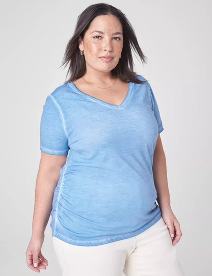 Modern Jersey Side-Ruched Tee