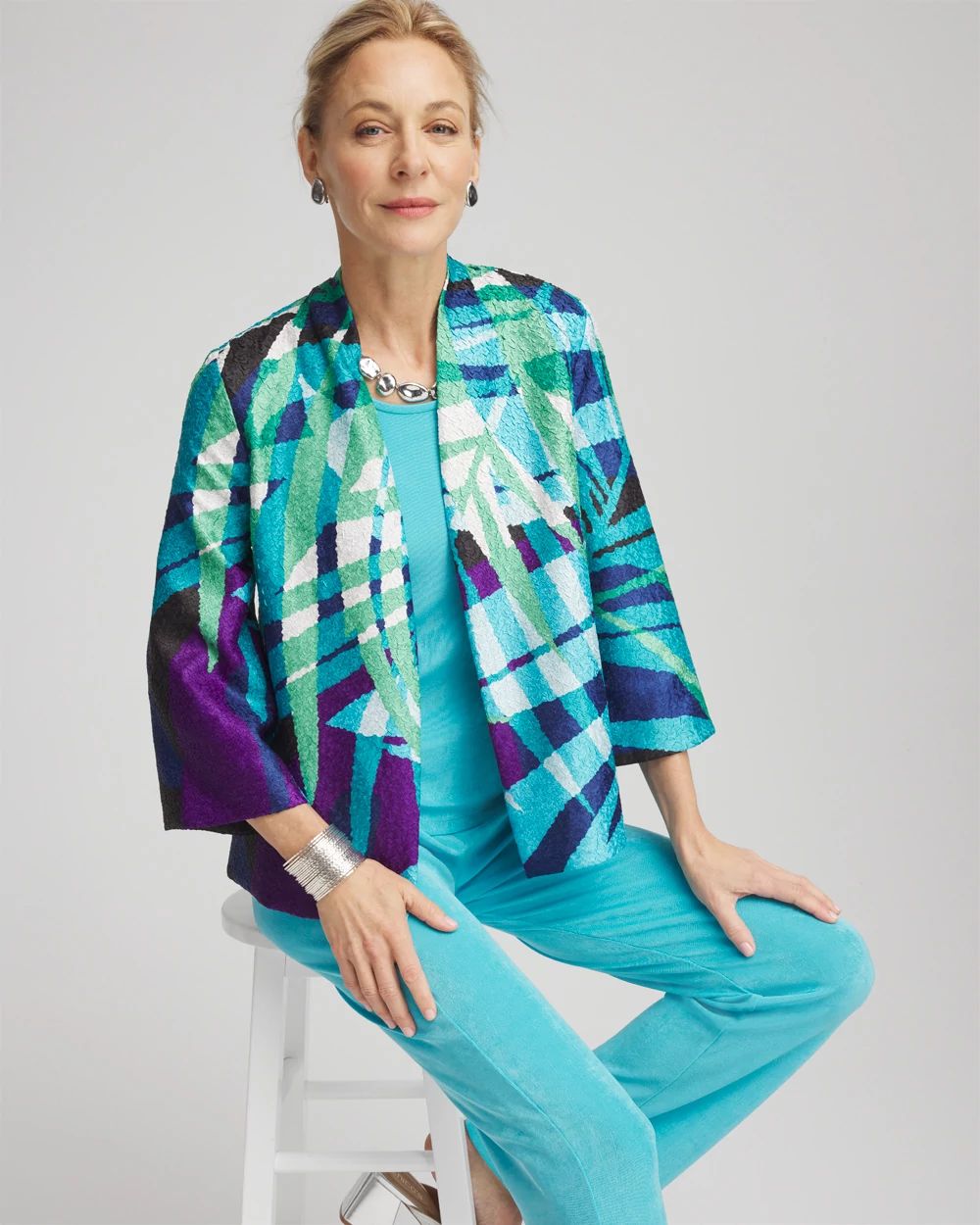 TravelersTM Tropical Nights Reversible Crushed Jacket