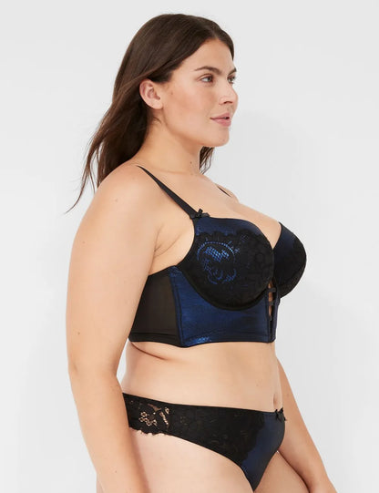 Foil Shine Longline Balconette Bra