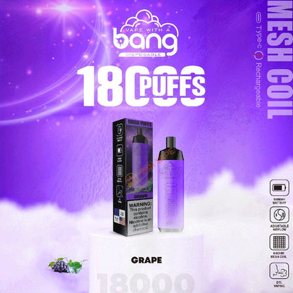 Bang Crown Bar 18000 Puffs 0% 2% 3% 5% Nicotine Leather Disposable Vape Pen