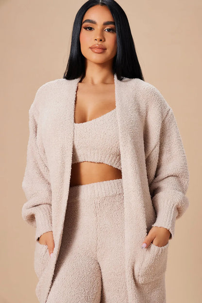 Living In It 3 Piece Legging Set - Taupe