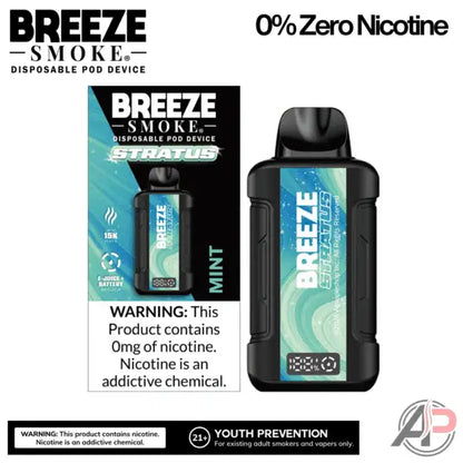 Breeze Smoke Stratus 15k Puffs Disposable Vape 0% Zero Nicotine