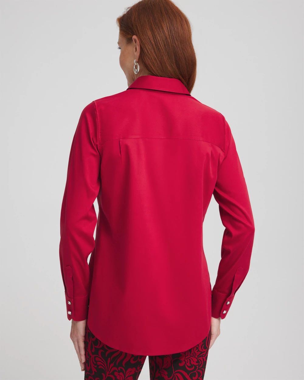 No IronTM Sateen Rhinestone Shirt