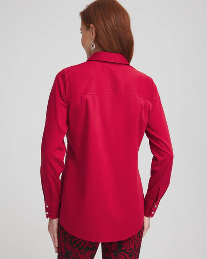 No IronTM Sateen Rhinestone Shirt