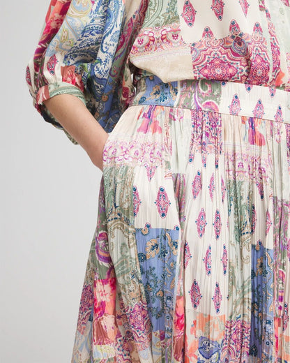 Floral Paisley Maxi Skirt