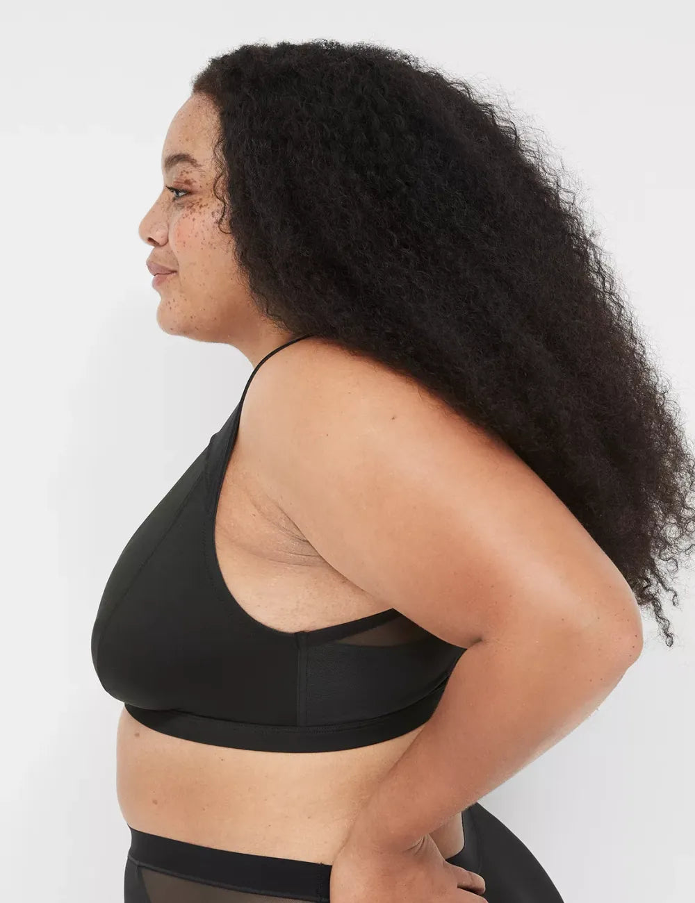 High Apex Bralette With Mesh Overlay