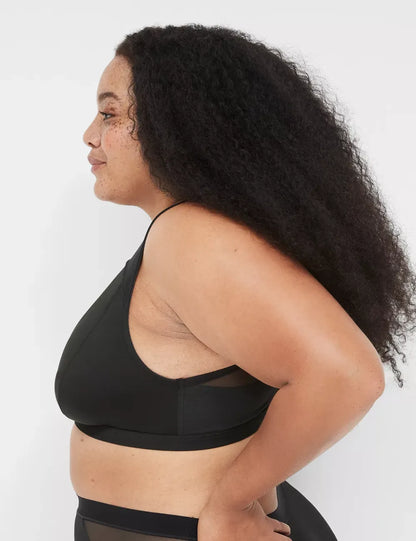 High Apex Bralette With Mesh Overlay