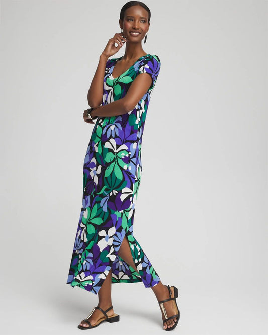 TravelersTM Floral V-neck Maxi Dress