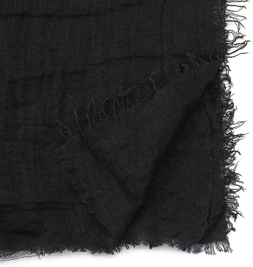 Soft Cotton Hemp Scarf Wrap Long Hijab Scarves for Women