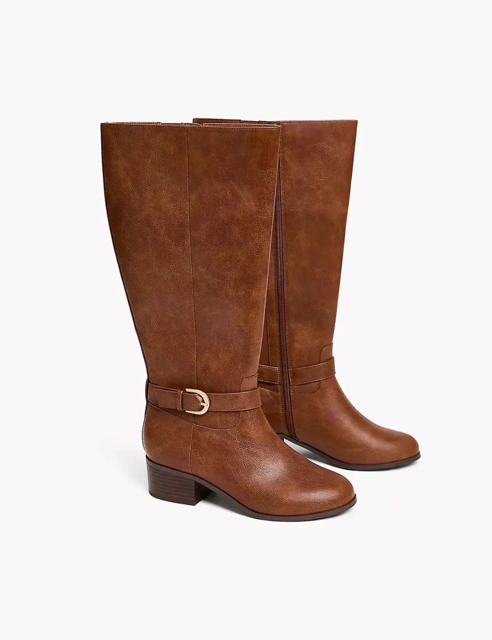 Wide Calf Dream Cloud Buckle Riding Boot