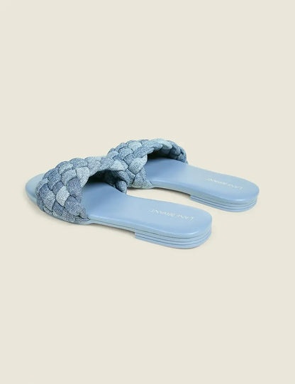 Dream Cloud Braided Faux-Leather Slide