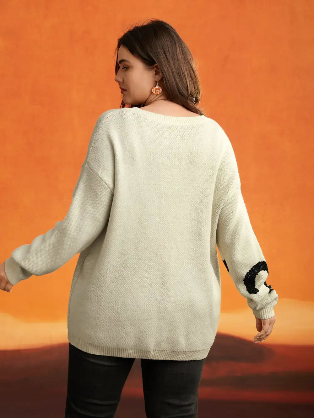 Mystic Cat Knit Crew Neck Pullover