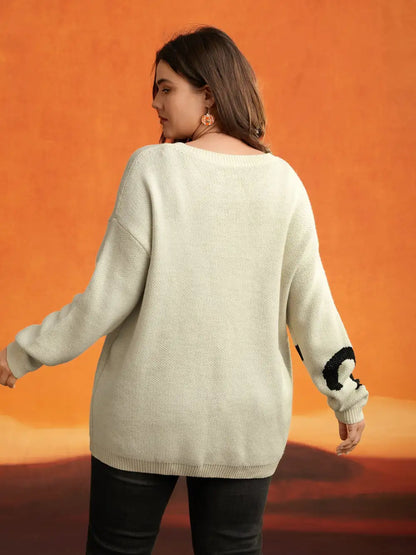 Mystic Cat Knit Crew Neck Pullover