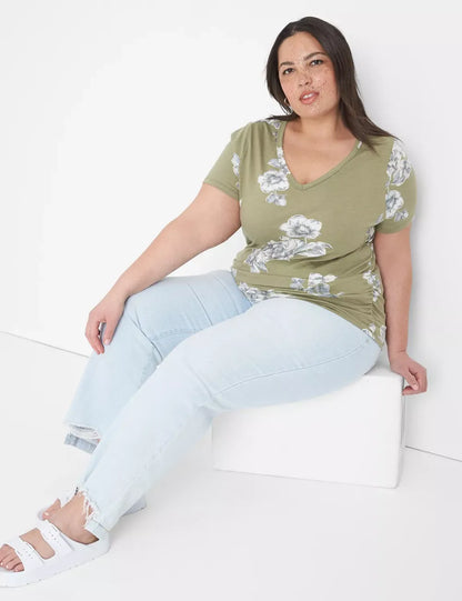 Modern Jersey Side-Ruched Tee