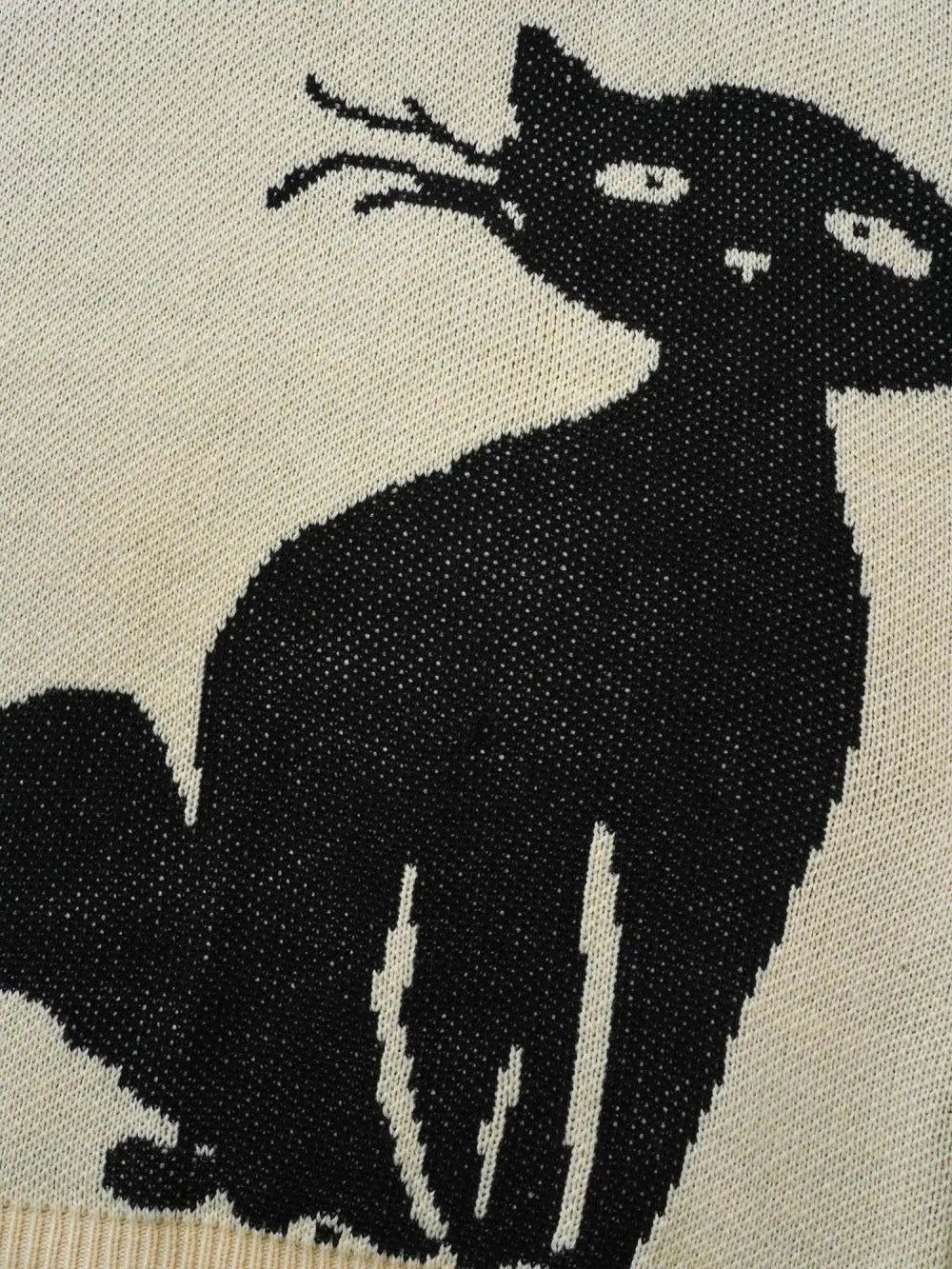 Mystic Cat Knit Crew Neck Pullover