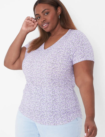 Modern Jersey Side-Ruched Tee