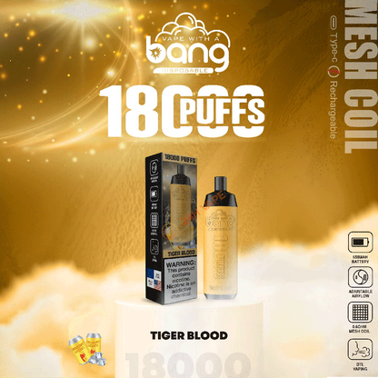 Bang Crown Bar 18000 Puffs 0% 2% 3% 5% Nicotine Leather Disposable Vape Pen