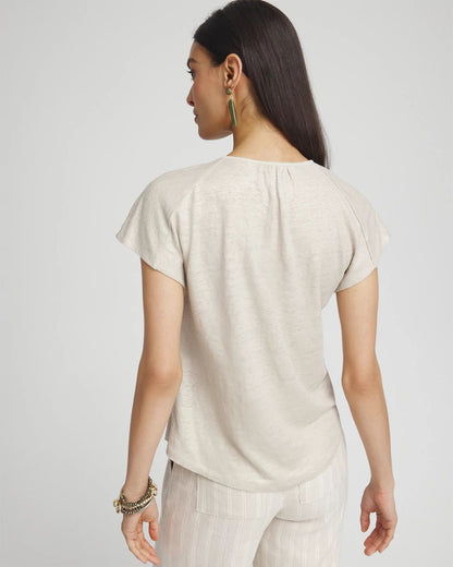 Linen Metallic Tee