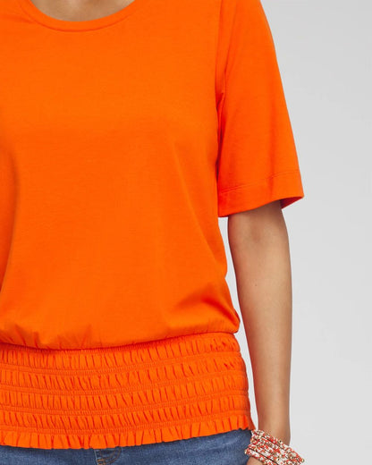 Touch of CoolTM Smocked Waist Tee
