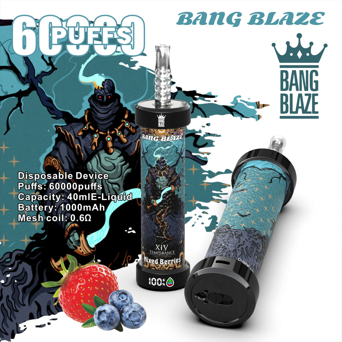 Bang Blaze 60k 60000 Puffs Latest Original LCD Display Disposable Vape Pen
