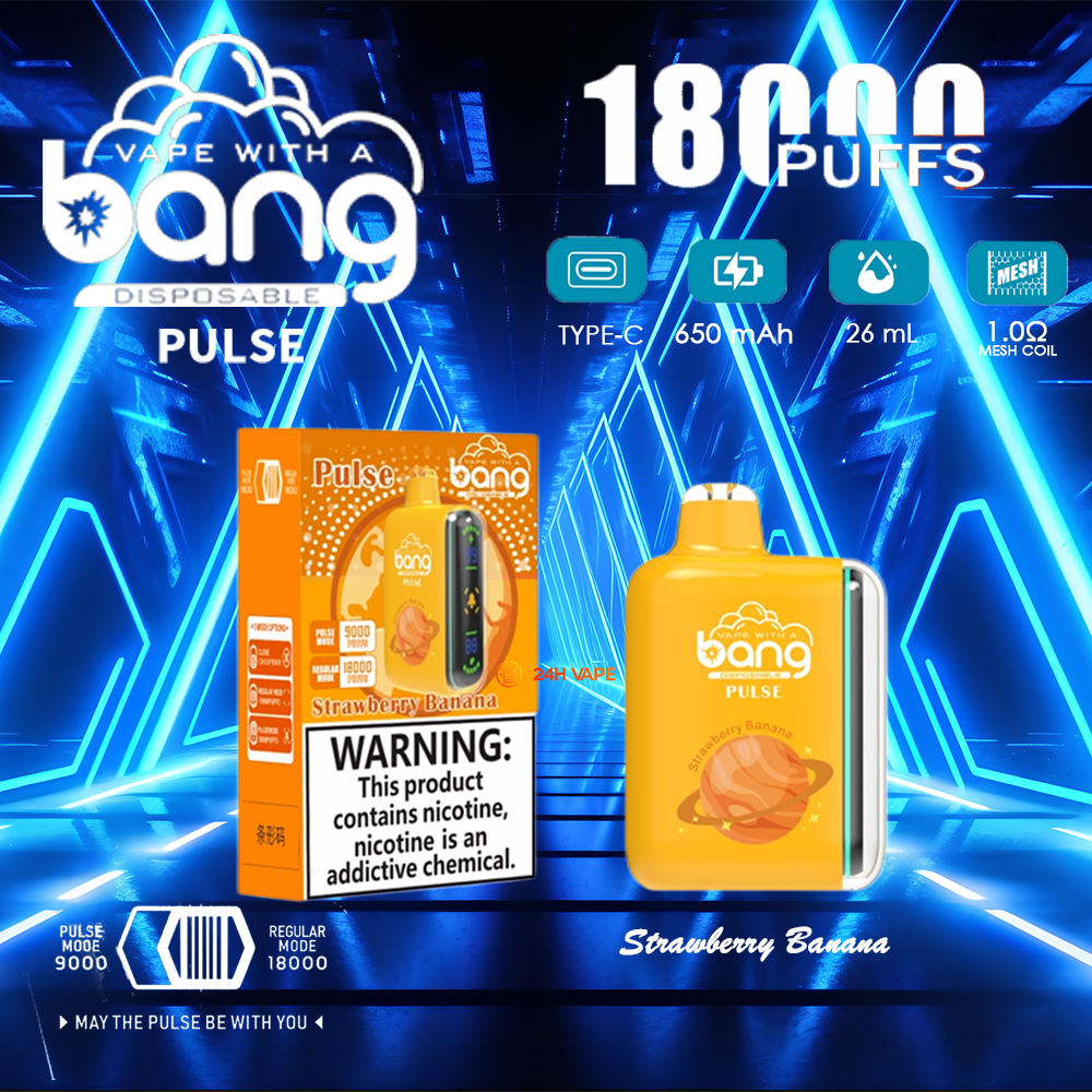 Bang Pulse 18000 18K Puffs Dual Mesh Disposable Vape Electronic Cigarette Pod