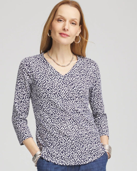 Dots Pima 3/4 Sleeve Everyday Tee