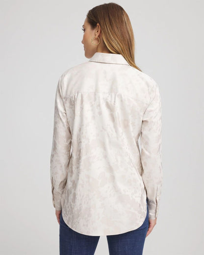 No IronTM Stretch-Sateen Jacquard Shirt
