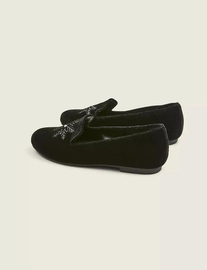 Dream Cloud Snowflake Embellished Velvet Loafer