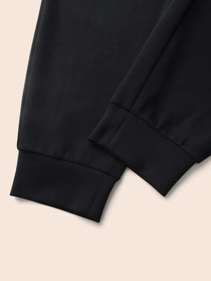 Plain Drawstring Medium Stretch Pants