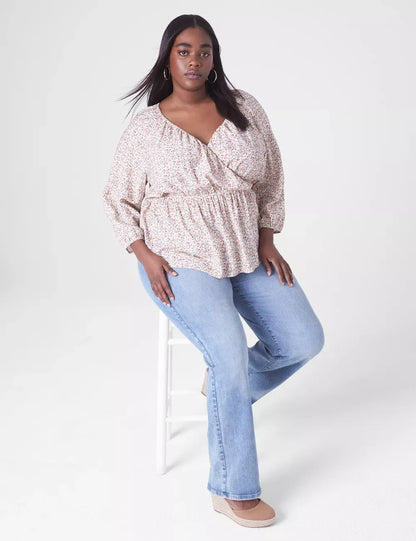 Classic Convertible Surplice-Neck Top