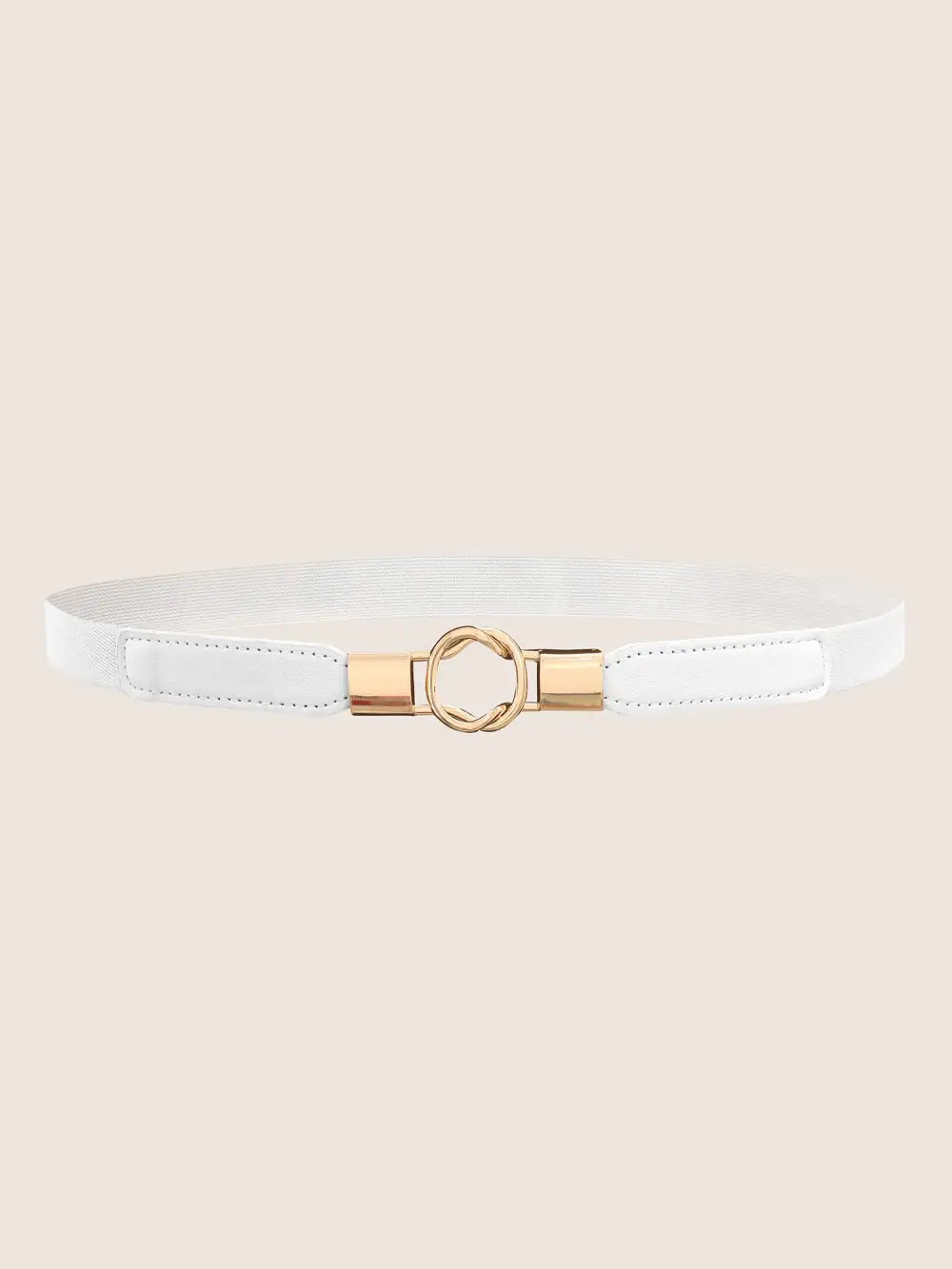 Twist Design Metal Buckle Elastic Belt