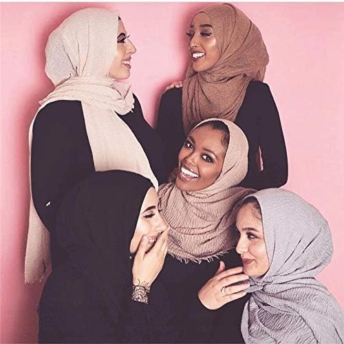 Soft Cotton Hemp Scarf Wrap Long Hijab Scarves for Women