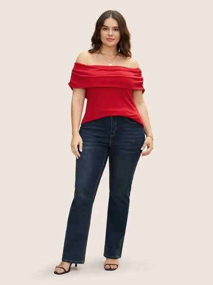 Supersoft Essentials One Shoulder Neck Gathered T-Shirt