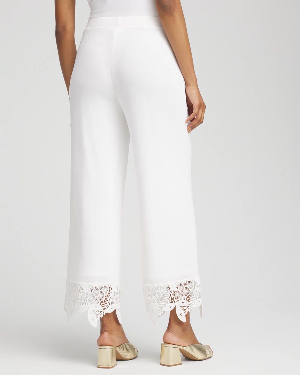 TravelersTM Crochet-Lace Cropped Pants