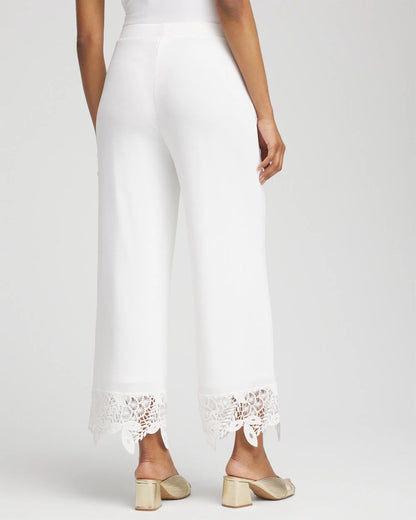TravelersTM Crochet-Lace Cropped Pants