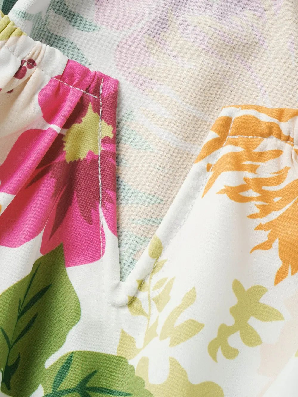 Floral Notched Collar Lantern Sleeve Blouse