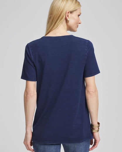 Denim V-Neck Tee
