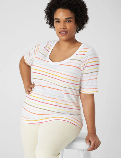 Modern Perfect Sleeve V-Neck Tee