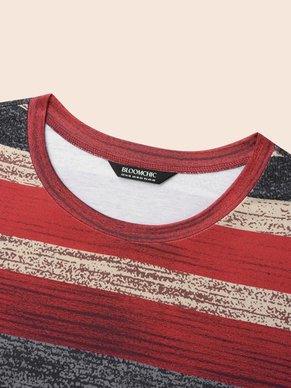Holiday Colorful Striped Tee