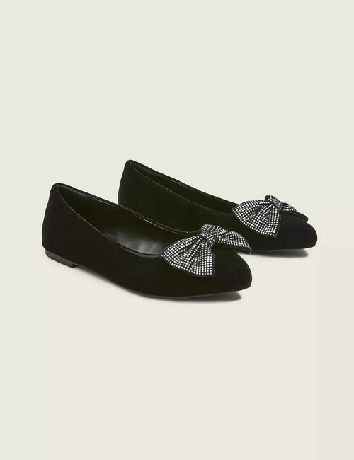 Dream Cloud Velvet Bow Ballet Flat